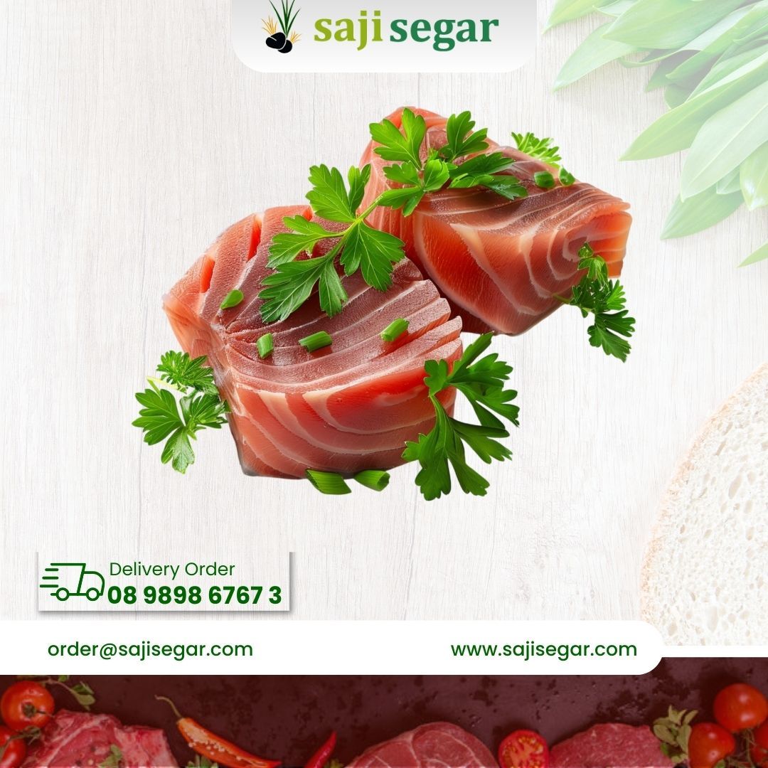 Fillet Salmon Portion Frozen 1kg Cut 5 (tanpa tulang) / Salmon MPASI